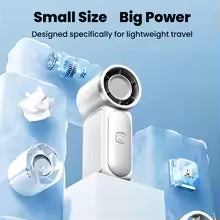 Portable Handheld Mini Fan – 5-Speed Rechargeable Fan