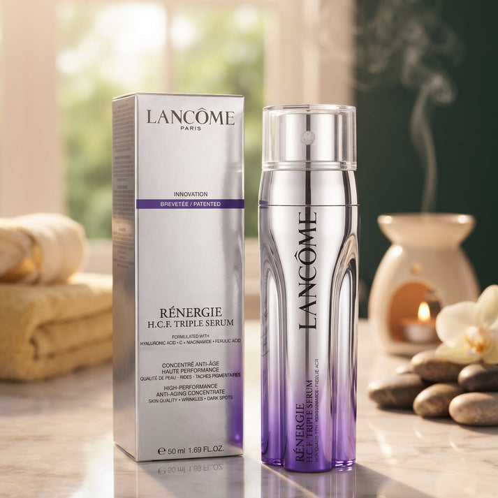 Lancôme Rénergie H.C.F. Triple Serum bottle and box