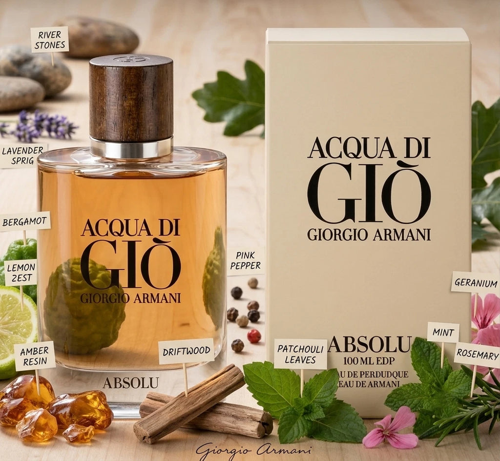 Giorgio Armani Acqua di Giò Absolu Parfum for Men – 100 mL / 3.4 oz Spray, New